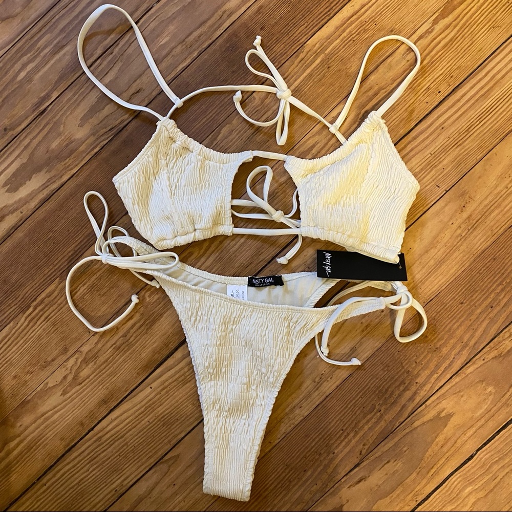NWT Nasty Gal Cutout Strappy Bikini Set